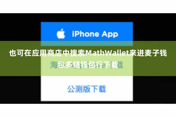 也可在应用商店中搜索MathWallet来进麦子钱包多链钱包行下载
